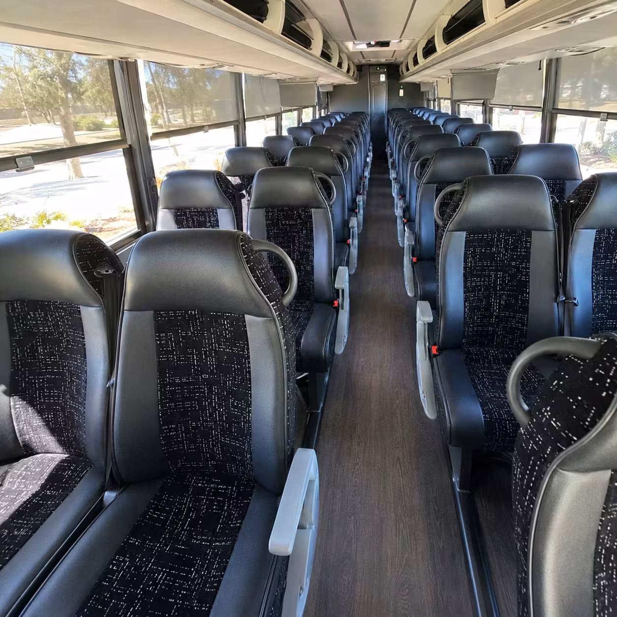 56 passenger charter bus interior